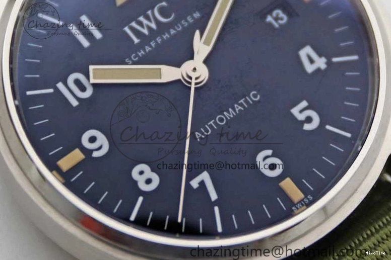 MIROTIME 0126 FastDry Mark XVIII “TRIBUTE TO MARK XI” IW327007 M+F 1:1 Best Edition Black Dial on Green Nylon Strap A 7050